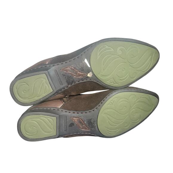 Born Women’s Suede Calf High Boots Brown Flat Comfort Size 7.5 (W8175) - Picture 8 of 10